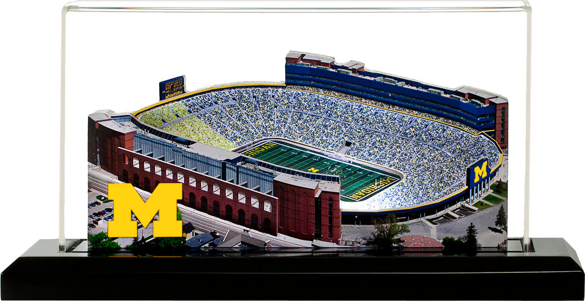 Michigan Wolverines Michigan Stadium LED Layered Wood Replica