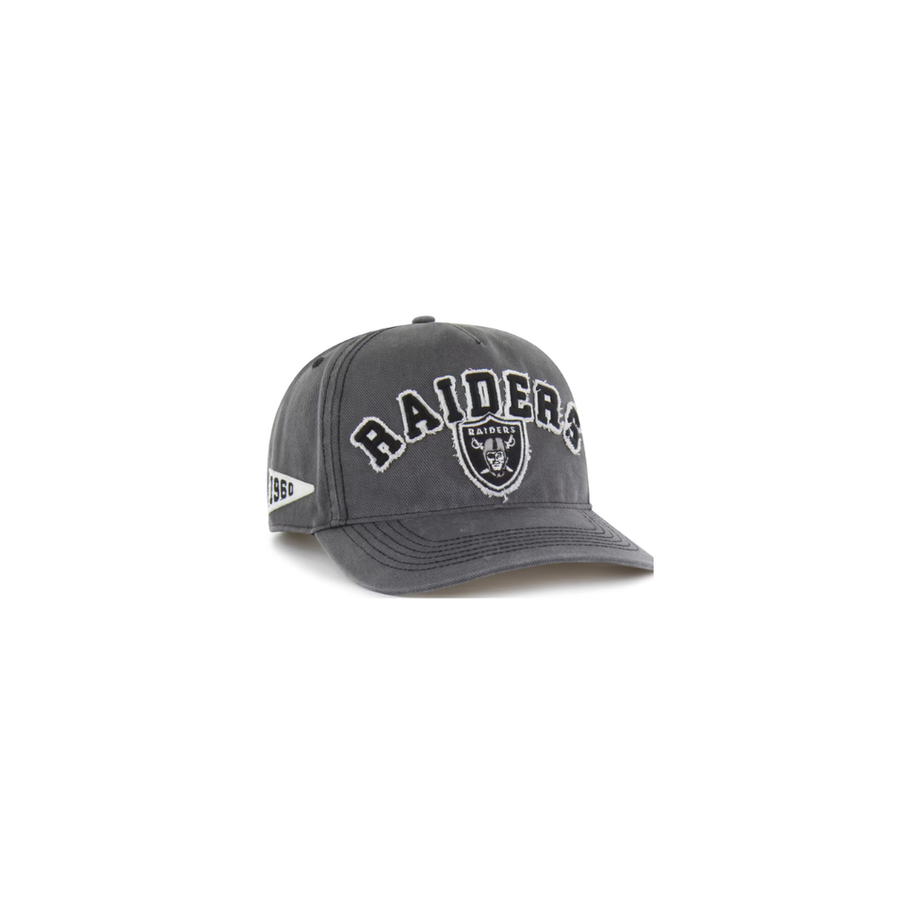 Las Vegas Raiders '47 Calderwood Well Worn Hitch Adjustable Hat - Charcoal
