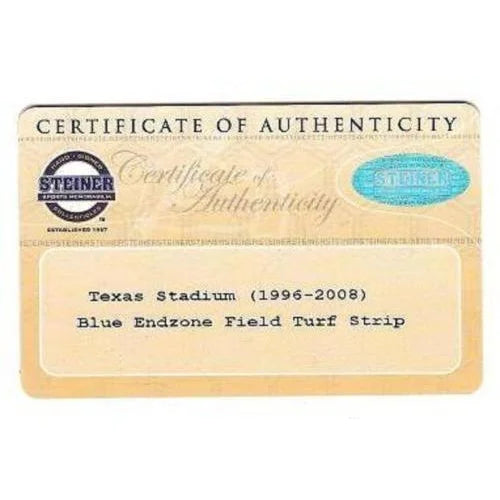 Dallas Cowboys Texas Stadium Game-Used End Zone Turf Framed (COA, d/25)