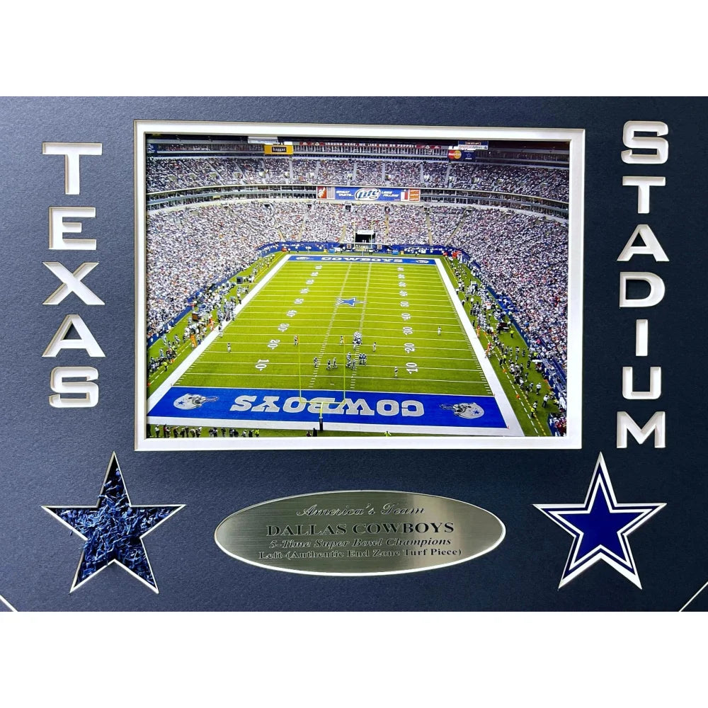 Dallas Cowboys Texas Stadium Game-Used End Zone Turf Framed (COA, d/25)