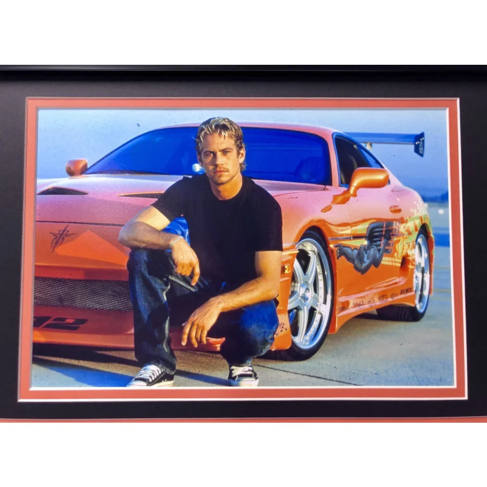 Fast & Furious - Paul Walker Movie Car License Plate Framed Collage
