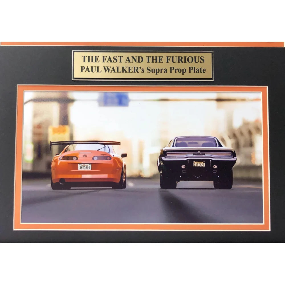 Fast & Furious - Paul Walker Movie Car License Plate Framed Collage