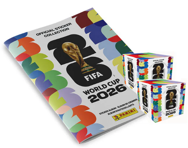 Soccer Panini FIFA World Cup 2026: Sticker Album + 100-Pack Sticker Box Combo