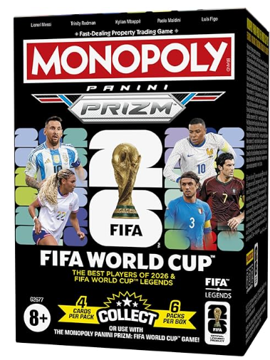 Monopoly Panini Prizm: FIFA World Cup Soccer Trading Cards Booster Box