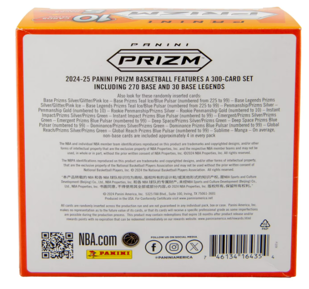 Basketball 2024/25 Panini Prizm Mega Box