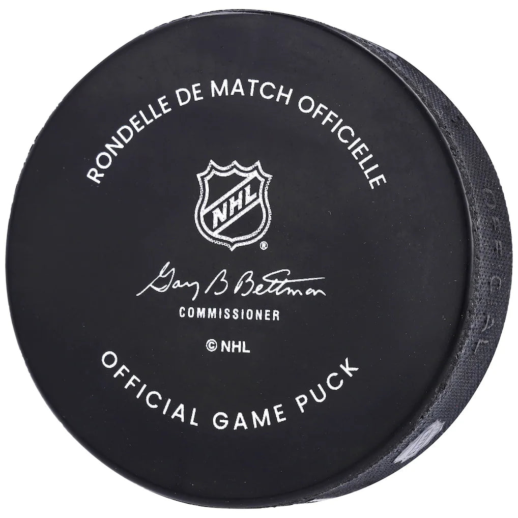 Jack Eichel Vegas Golden Knights Autographed Official Game Hockey Puck