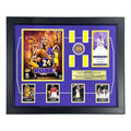 Kobe Bryant Final Lakers Game-Used Confetti & Final Season Ticket Collage Framed