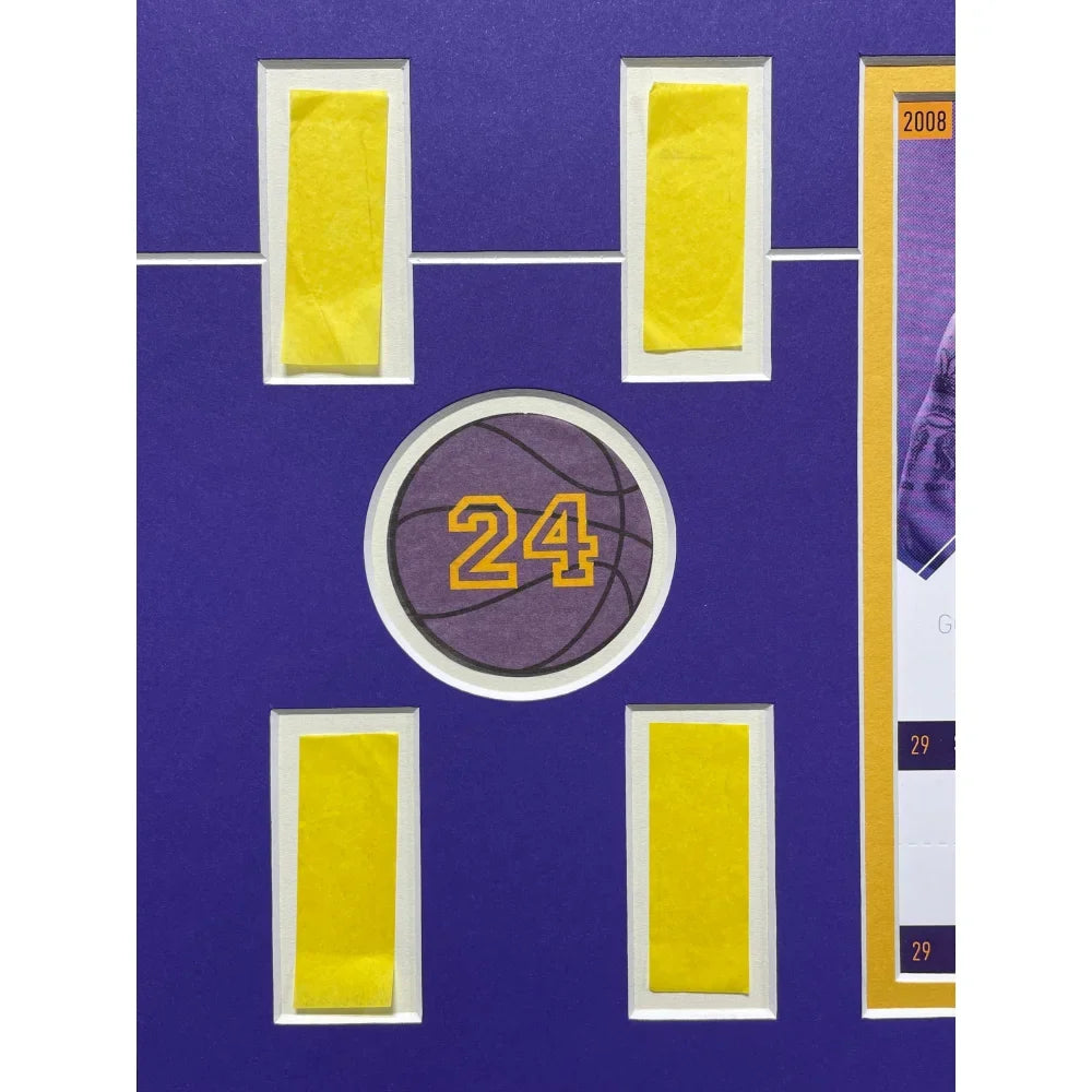 Kobe Bryant Final Lakers Game-Used Confetti & Final Season Ticket Collage Framed