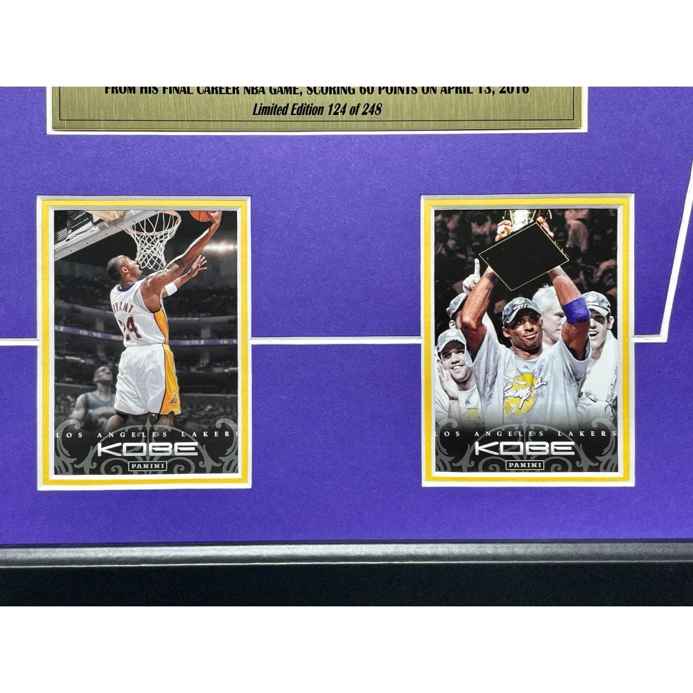 Kobe Bryant Final Lakers Game-Used Confetti & Final Season Ticket Collage Framed
