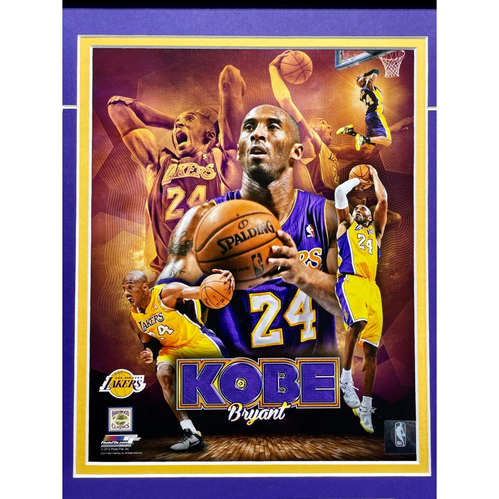 Kobe Bryant Final Lakers Game-Used Confetti & Final Season Ticket Collage Framed