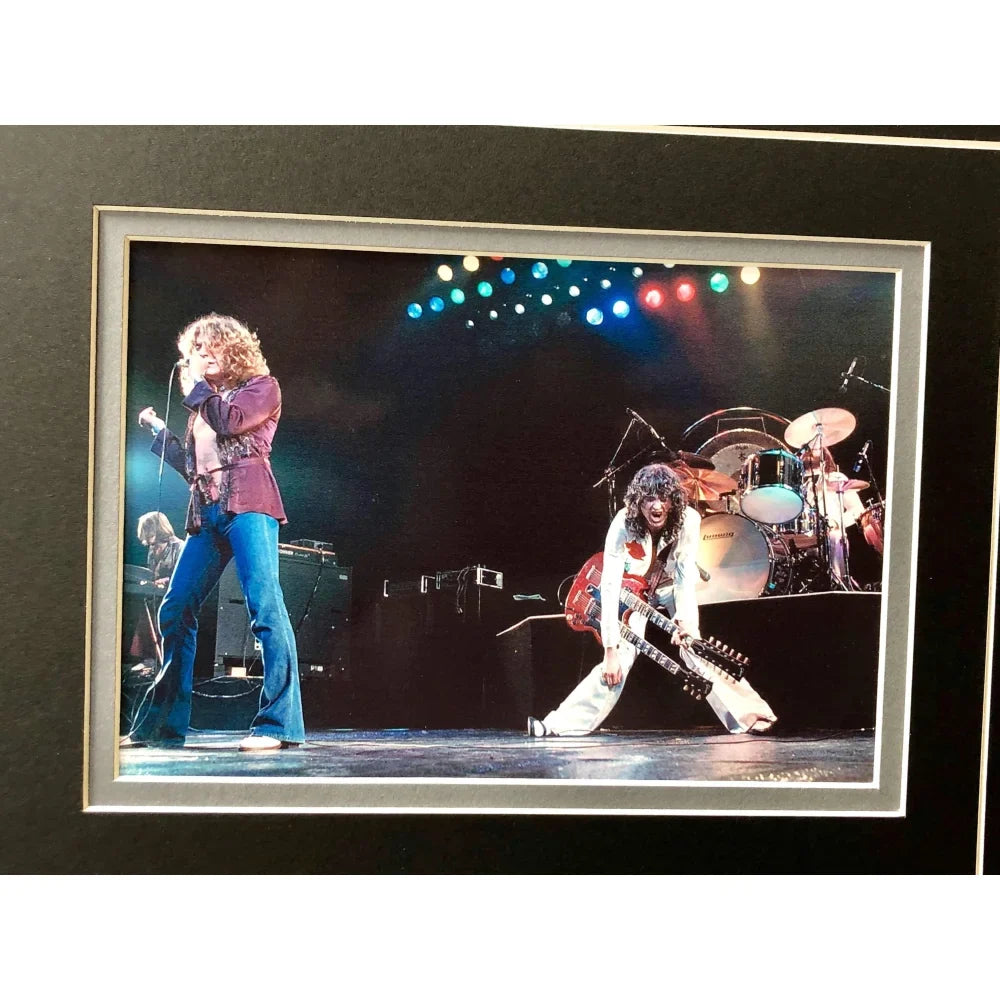 Led Zeppelin Framed Last Concert Chicago Stadium Ticket Collage w/ Autographs