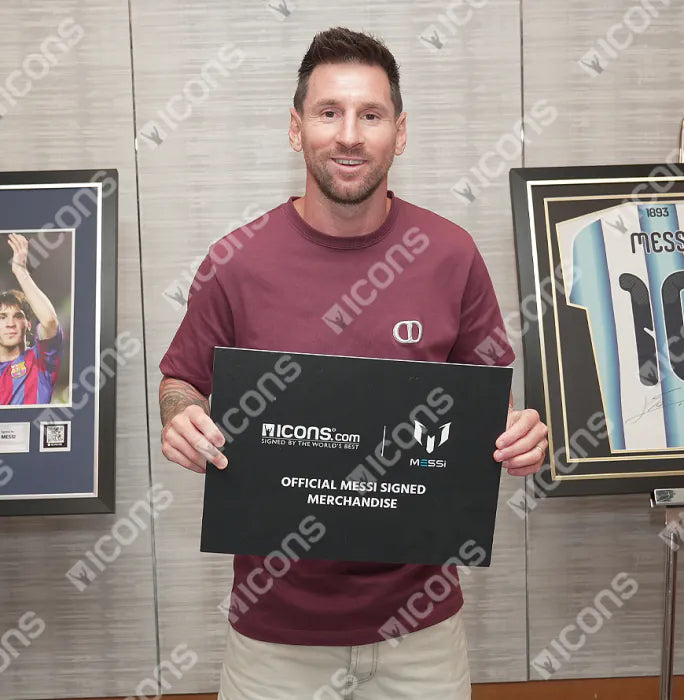 Lionel Messi Official FIFA World Cup Front Signed and Framed Argentina 2026 Home Shirt