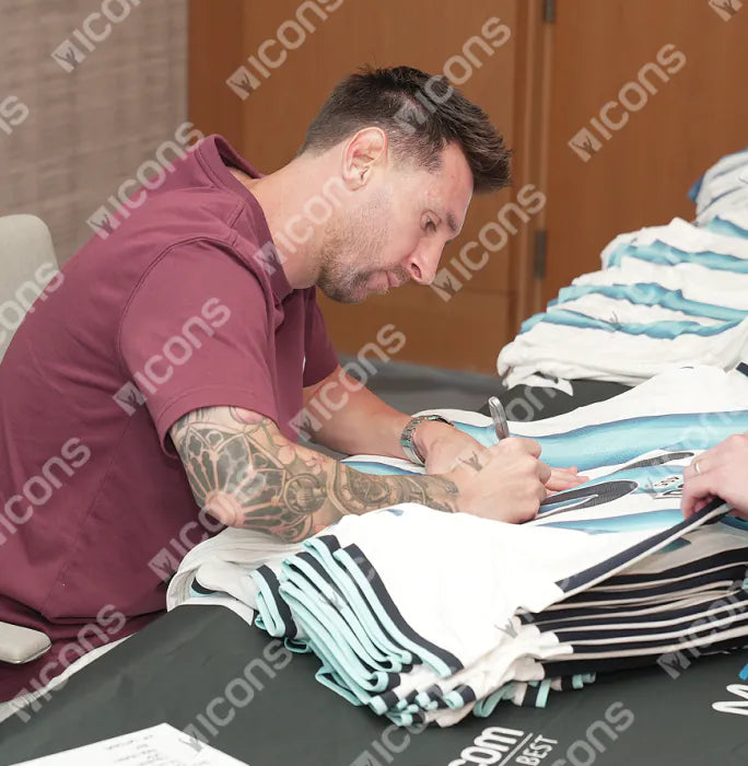 Lionel Messi Official FIFA World Cup Front Signed and Framed Argentina 2026 Home Shirt