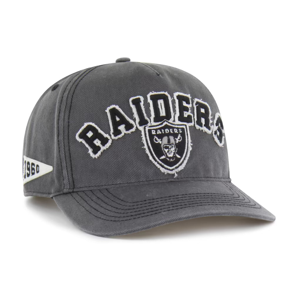 Las Vegas Raiders '47 Calderwood Well Worn Hitch Adjustable Hat - Charcoal