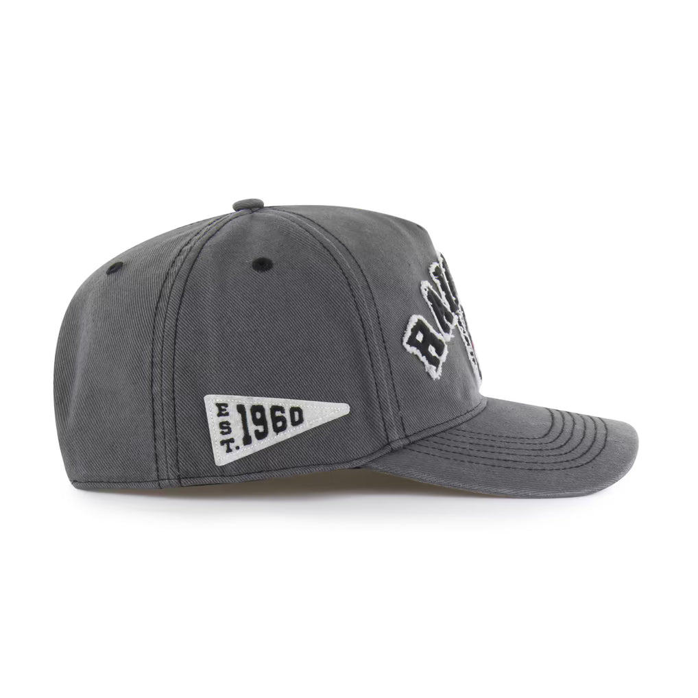 Las Vegas Raiders '47 Calderwood Well Worn Hitch Adjustable Hat - Charcoal