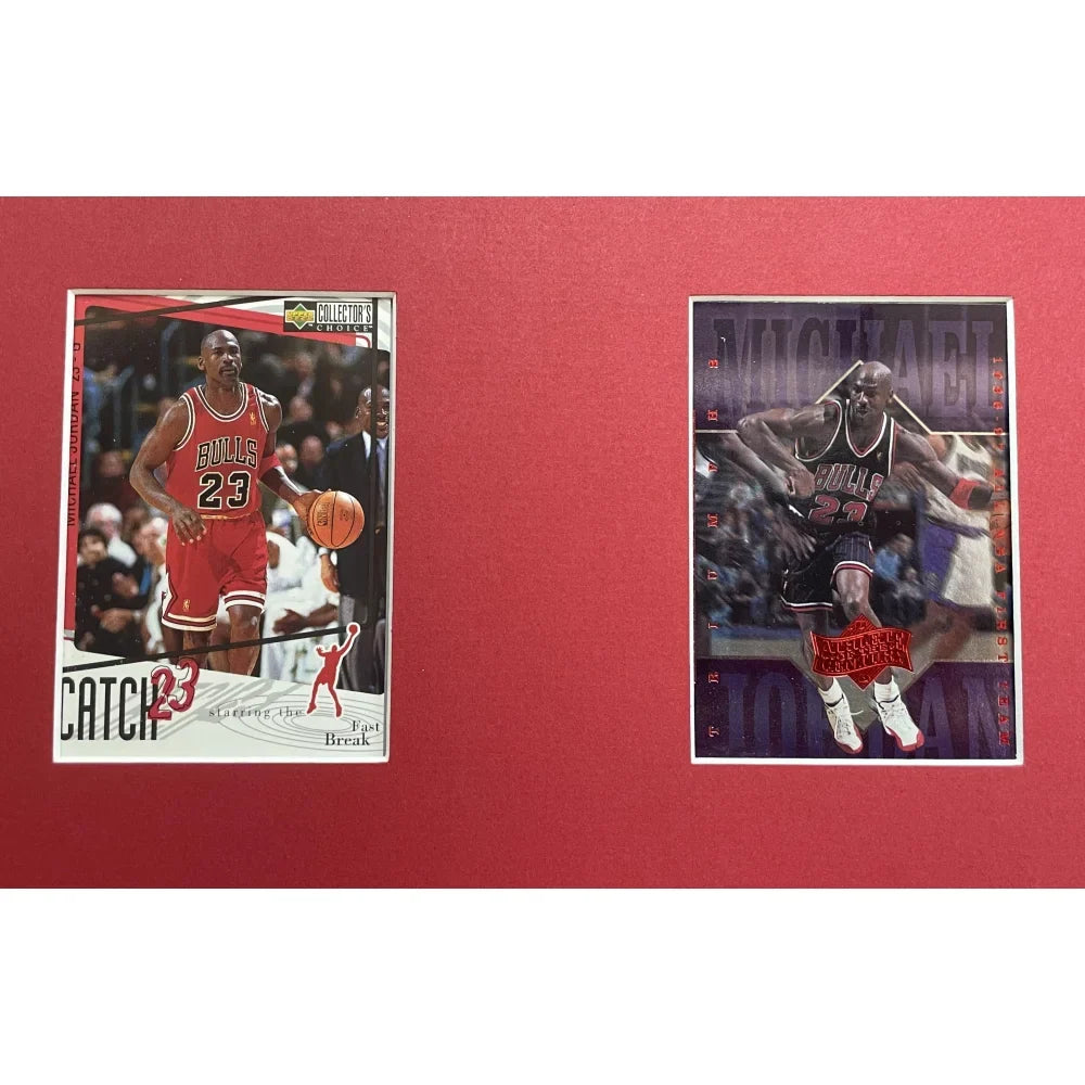 Michael Jordan Framed 10-Card Basketball Card Collage - Chicago Bulls Championships