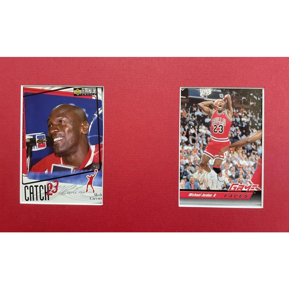 Michael Jordan Framed 10-Card Basketball Card Collage - Chicago Bulls Championships