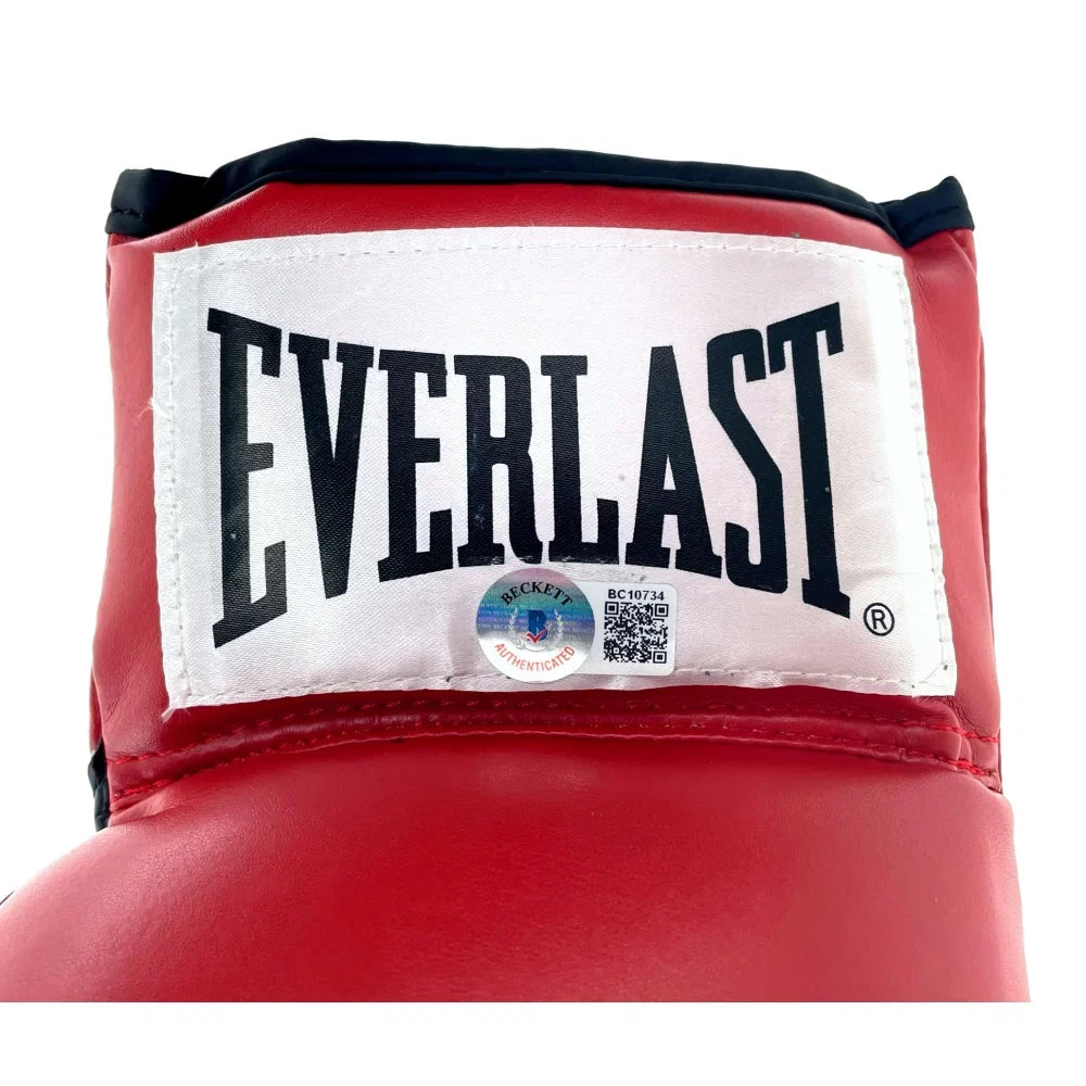 Mike Tyson Autographed Red Everlast Boxing Glove (BAS/Beckett)
