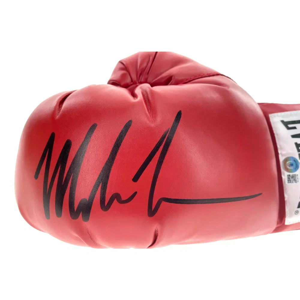 Mike Tyson Autographed Red Everlast Boxing Glove (BAS/Beckett)
