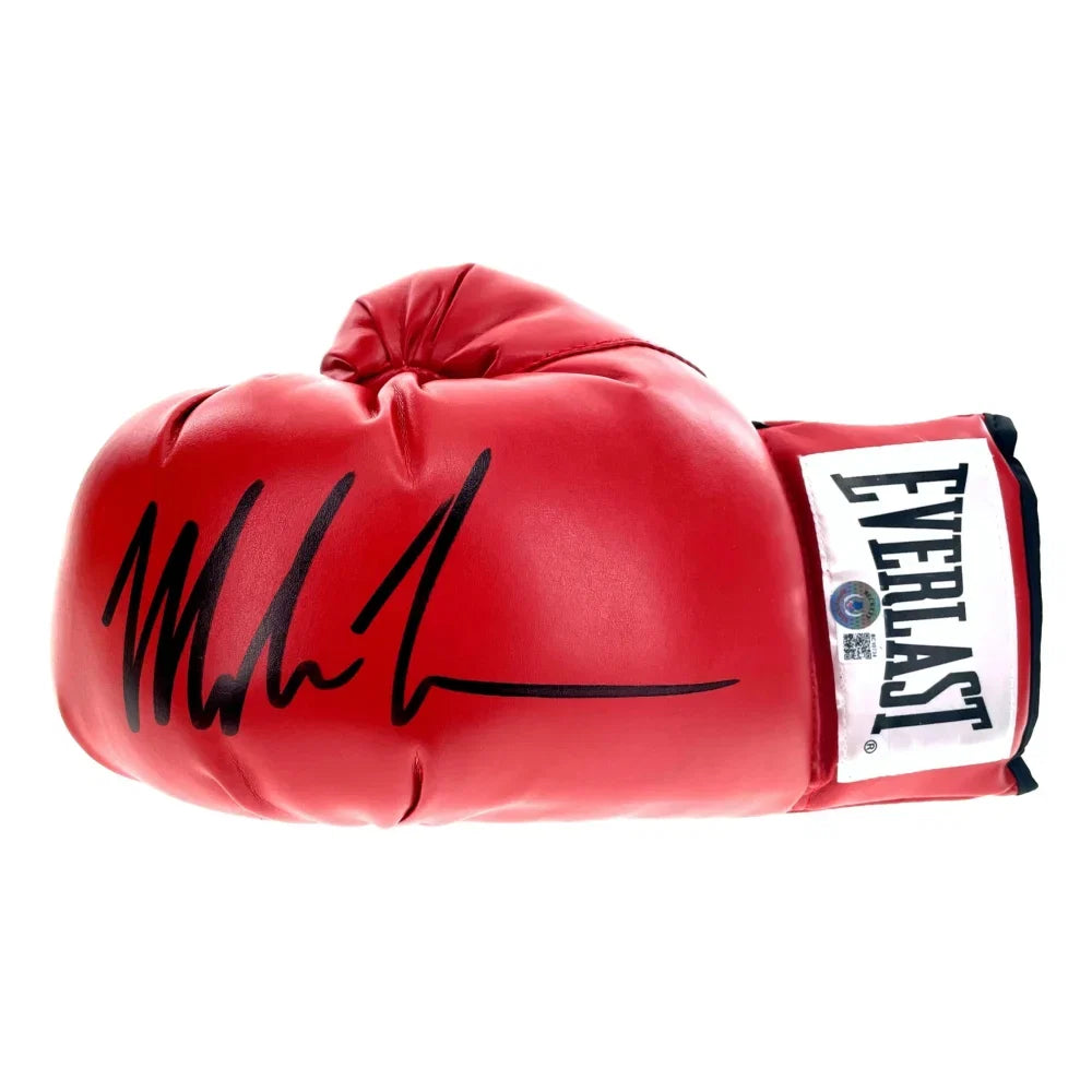 Mike Tyson Autographed Red Everlast Boxing Glove (BAS/Beckett)