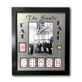 Rat Pack Vegas Collage w/ Authentic Sands Playing Cards Framed