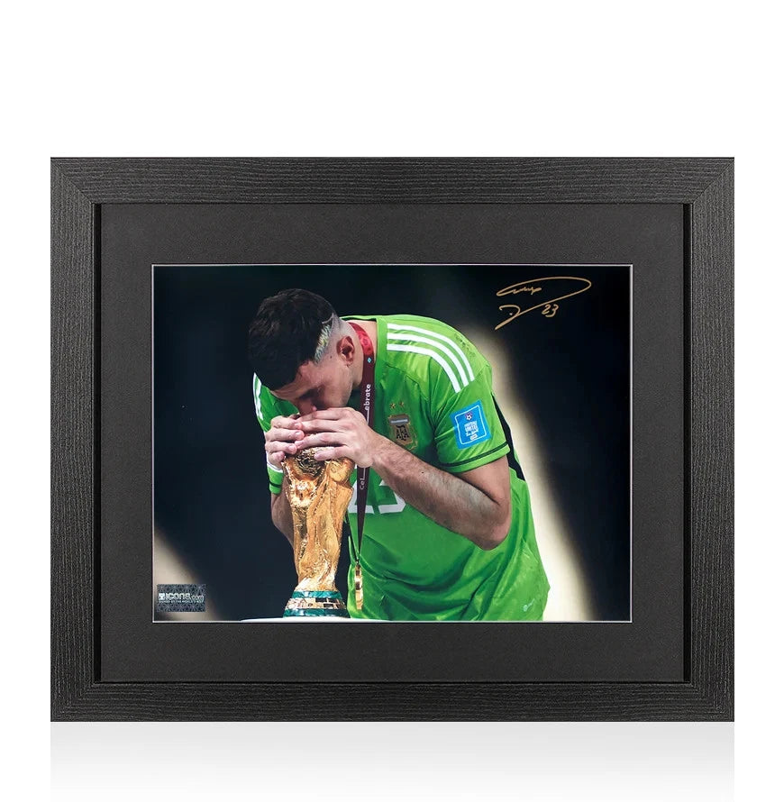 Emiliano Martinez Official 2022 FIFA World Cup Signed and Framed Argentina Photo