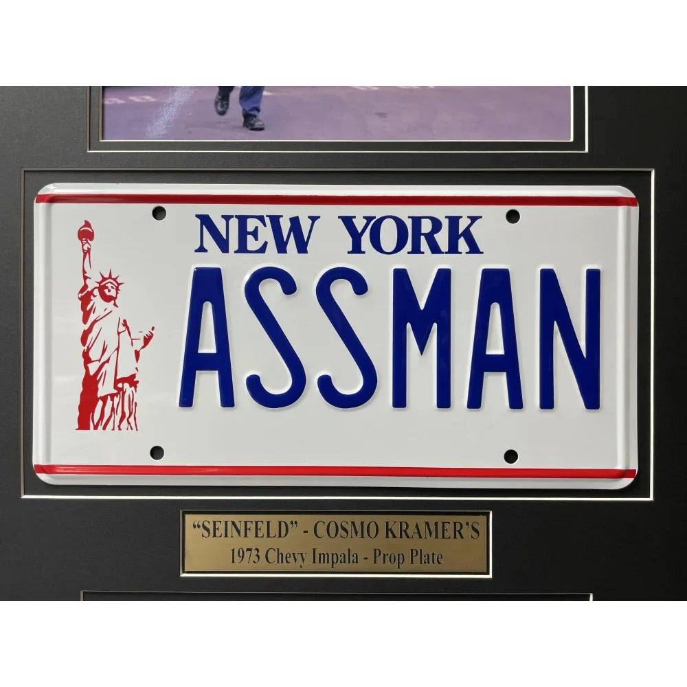 Seinfeld - Kramer's Chevy Impala TV Show Car License Plate Framed