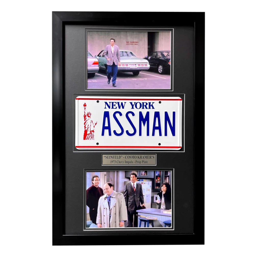 Seinfeld - Kramer's Chevy Impala TV Show Car License Plate Framed