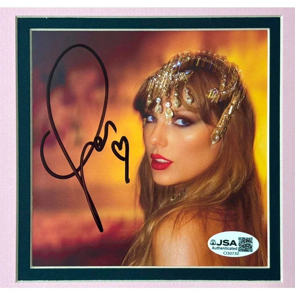 Taylor Swift Autographed Life of a Showgirl CD Collage Framed (JSA)