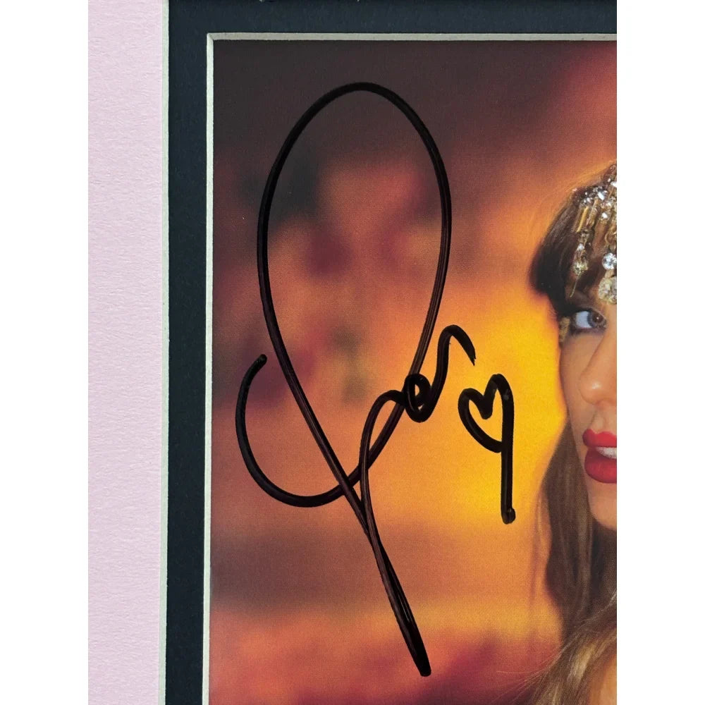 Taylor Swift Autographed Life of a Showgirl CD Collage Framed (JSA)