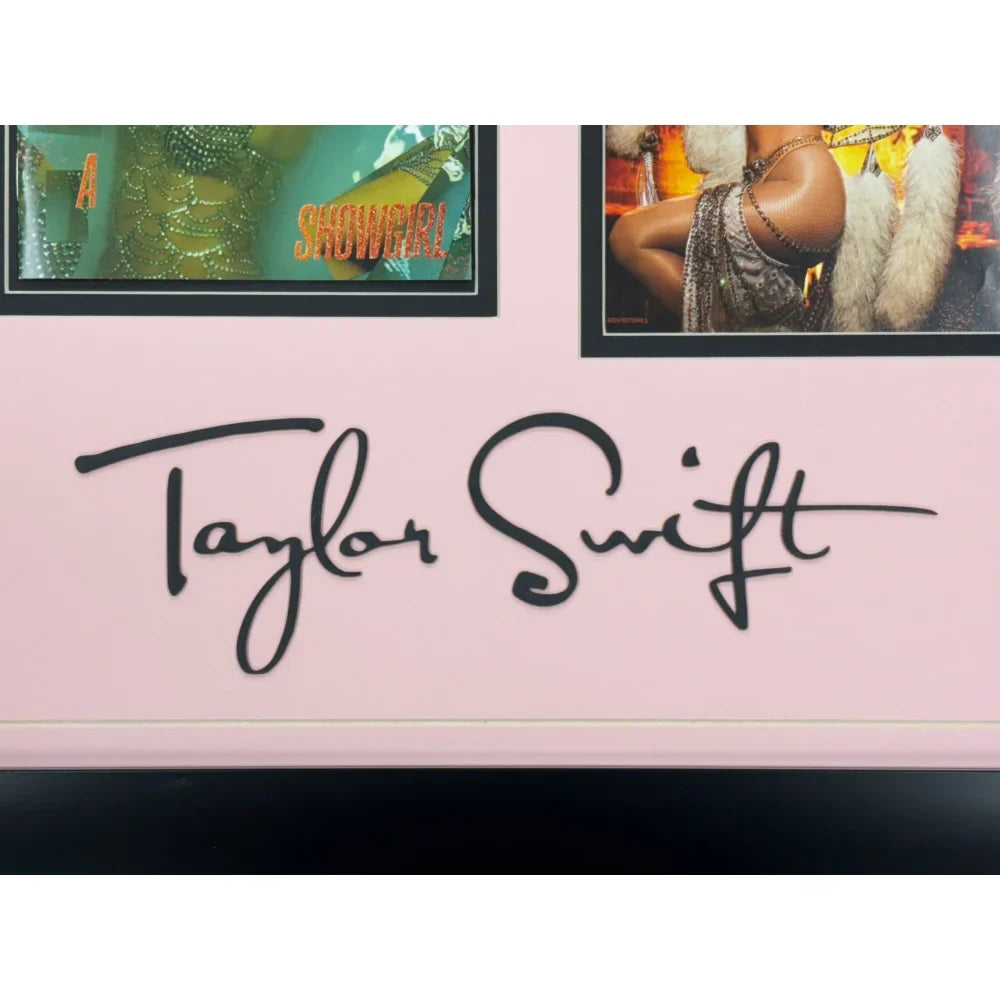 Taylor Swift Autographed Life of a Showgirl CD Collage Framed (JSA)