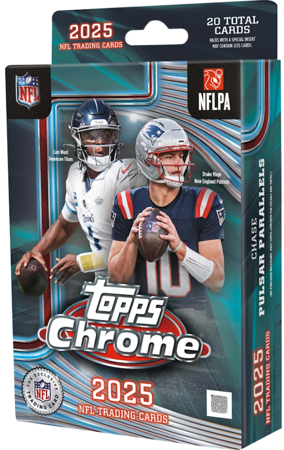 Football 2025 Topps Chrome Hanger Box (Slightly Damaged)