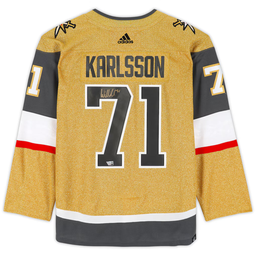 William Karlsson Vegas Golden Knights Autographed Gold Adidas Authentic Jersey with 2023 Stanley Cup Final Patch